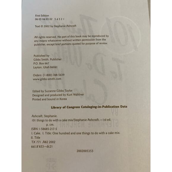 101 Things To Do With a Cake Mix 2002 Cookbook Stephanie Ashcraft Spiral Bound - Picture 4 of 11